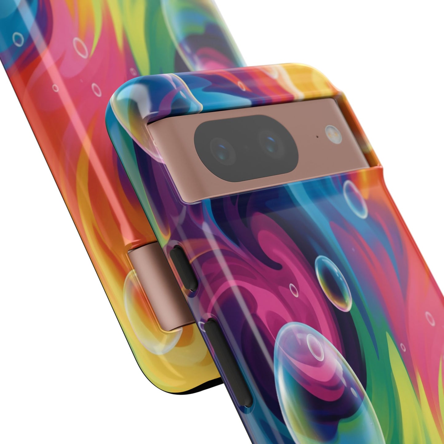 Vibrant Abstract Swirl Phone Case - Colorful Bubble Art Tough Cover for iPhone 17, Samsung Galaxy & Google Pixel