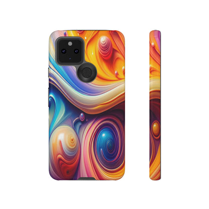 Copy of Modern Geometric Line Art Phone Case - Abstract Purple & White Tough Cover for iPhone 17, Samsung Galaxy & Google Pixel