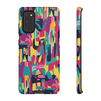 Copy of Modern Geometric Line Art Phone Case - Abstract Purple & White Tough Cover for iPhone 17, Samsung Galaxy & Google Pixel