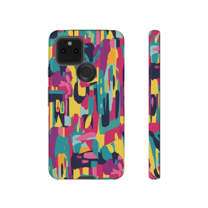 Copy of Modern Geometric Line Art Phone Case - Abstract Purple & White Tough Cover for iPhone 17, Samsung Galaxy & Google Pixel