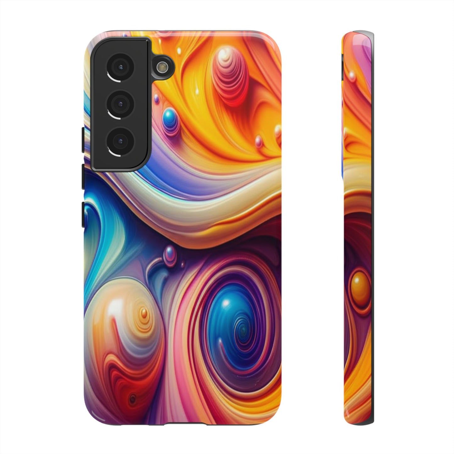 Copy of Modern Geometric Line Art Phone Case - Abstract Purple & White Tough Cover for iPhone 17, Samsung Galaxy & Google Pixel