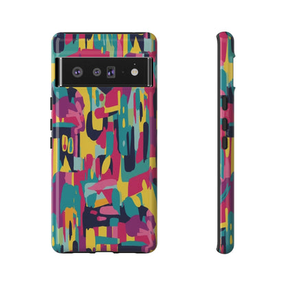 Copy of Modern Geometric Line Art Phone Case - Abstract Purple & White Tough Cover for iPhone 17, Samsung Galaxy & Google Pixel