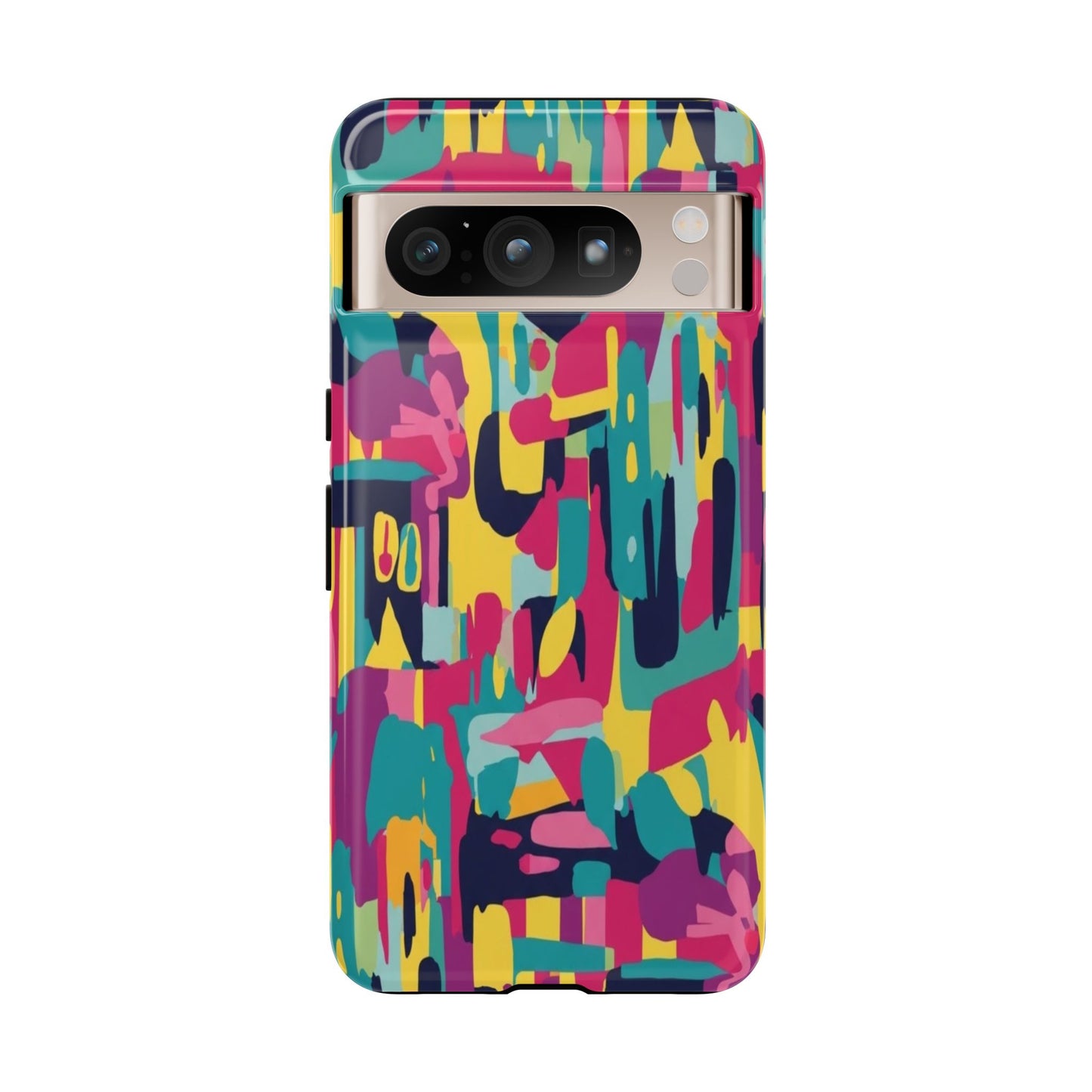 Copy of Modern Geometric Line Art Phone Case - Abstract Purple & White Tough Cover for iPhone 17, Samsung Galaxy & Google Pixel