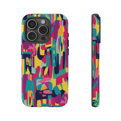 Copy of Modern Geometric Line Art Phone Case - Abstract Purple & White Tough Cover for iPhone 17, Samsung Galaxy & Google Pixel