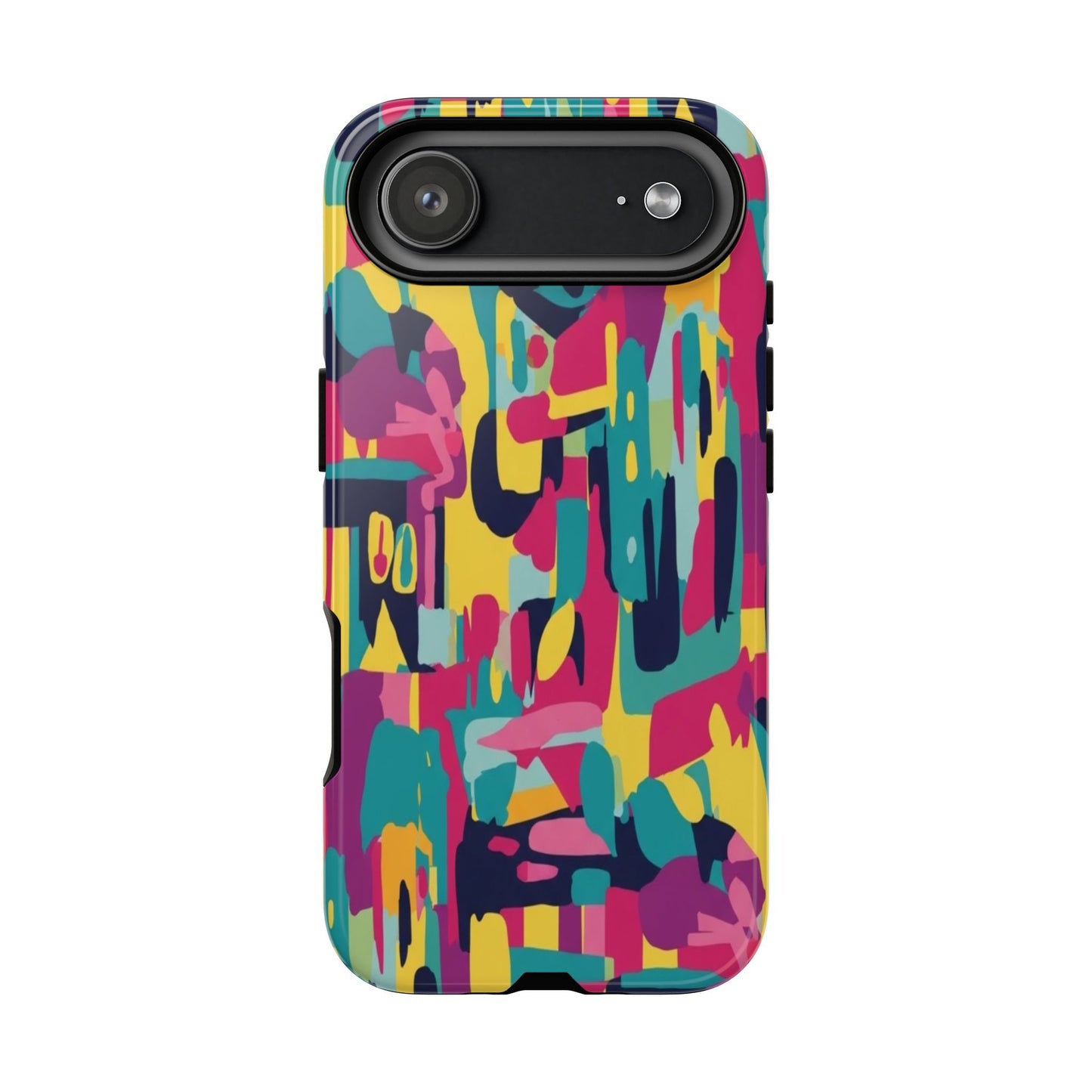 Copy of Modern Geometric Line Art Phone Case - Abstract Purple & White Tough Cover for iPhone 17, Samsung Galaxy & Google Pixel