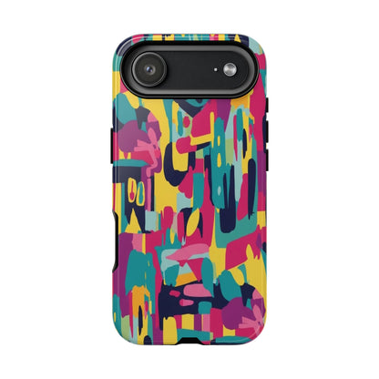 Copy of Modern Geometric Line Art Phone Case - Abstract Purple & White Tough Cover for iPhone 17, Samsung Galaxy & Google Pixel