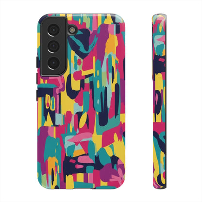 Copy of Modern Geometric Line Art Phone Case - Abstract Purple & White Tough Cover for iPhone 17, Samsung Galaxy & Google Pixel