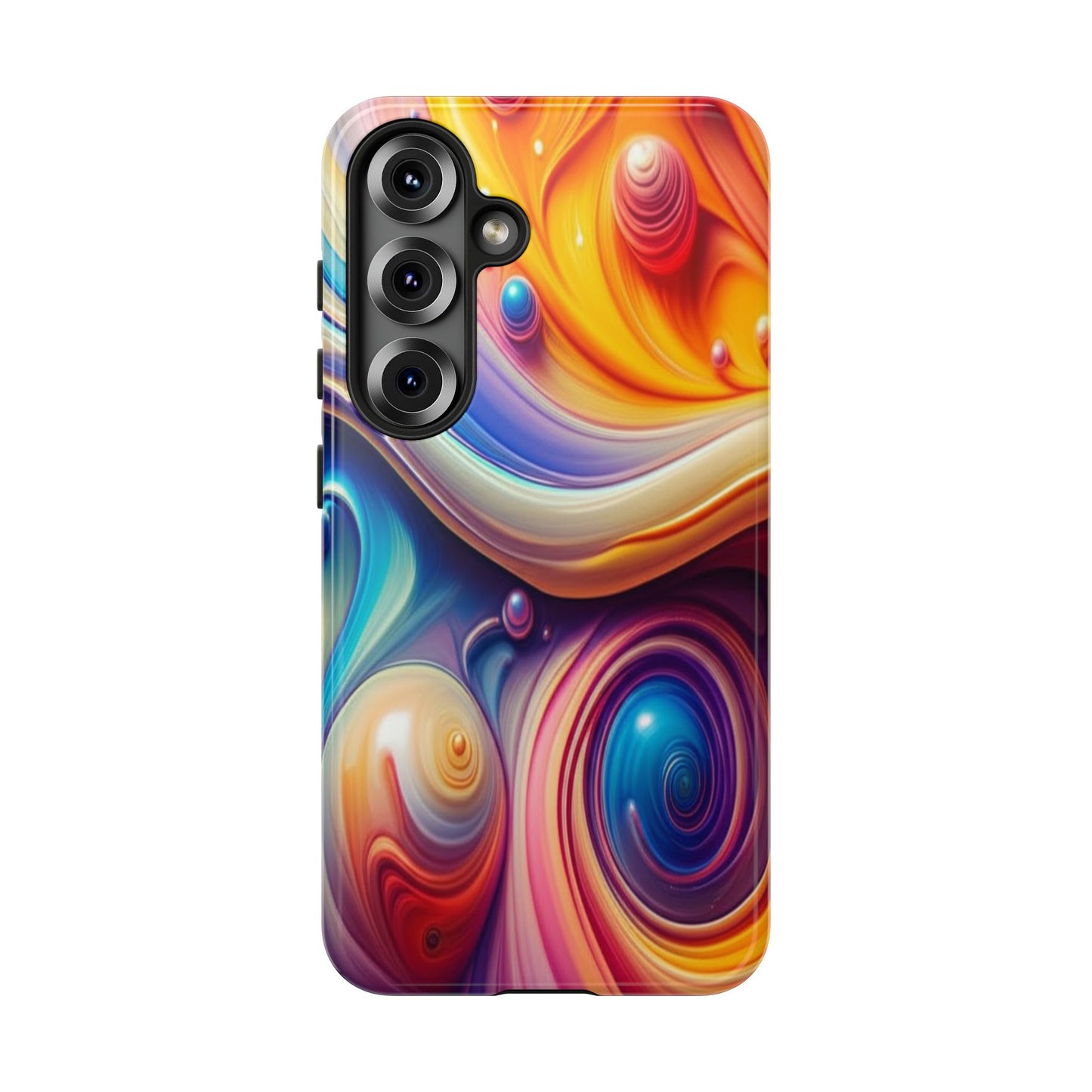 Copy of Modern Geometric Line Art Phone Case - Abstract Purple & White Tough Cover for iPhone 17, Samsung Galaxy & Google Pixel