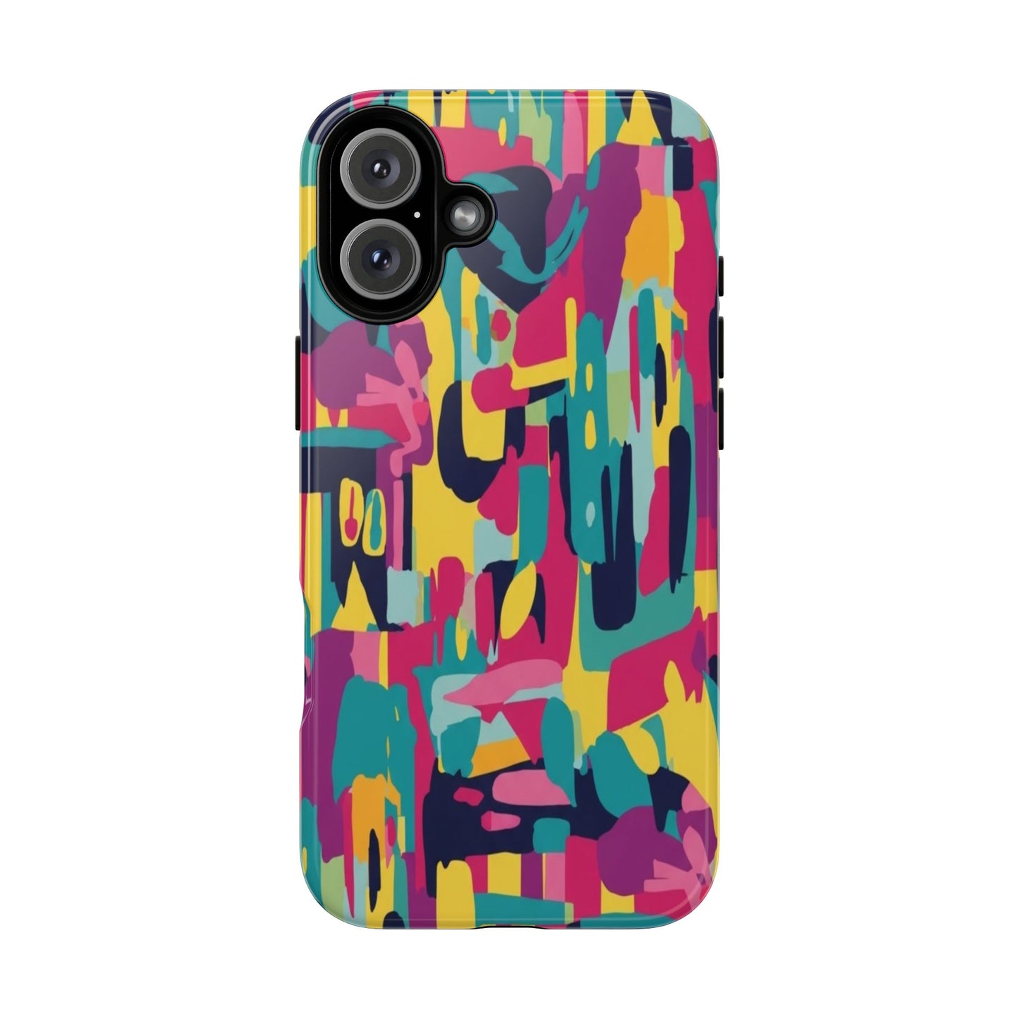 Copy of Modern Geometric Line Art Phone Case - Abstract Purple & White Tough Cover for iPhone 17, Samsung Galaxy & Google Pixel