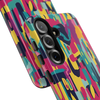 Copy of Modern Geometric Line Art Phone Case - Abstract Purple & White Tough Cover for iPhone 17, Samsung Galaxy & Google Pixel