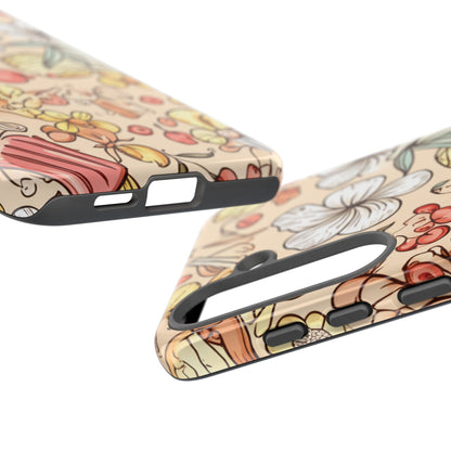 Copy of Copy of Modern Geometric Line Art Phone Case - Abstract Purple & White Tough Cover for iPhone 17, Samsung Galaxy & Google Pixel