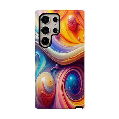 Copy of Modern Geometric Line Art Phone Case - Abstract Purple & White Tough Cover for iPhone 17, Samsung Galaxy & Google Pixel