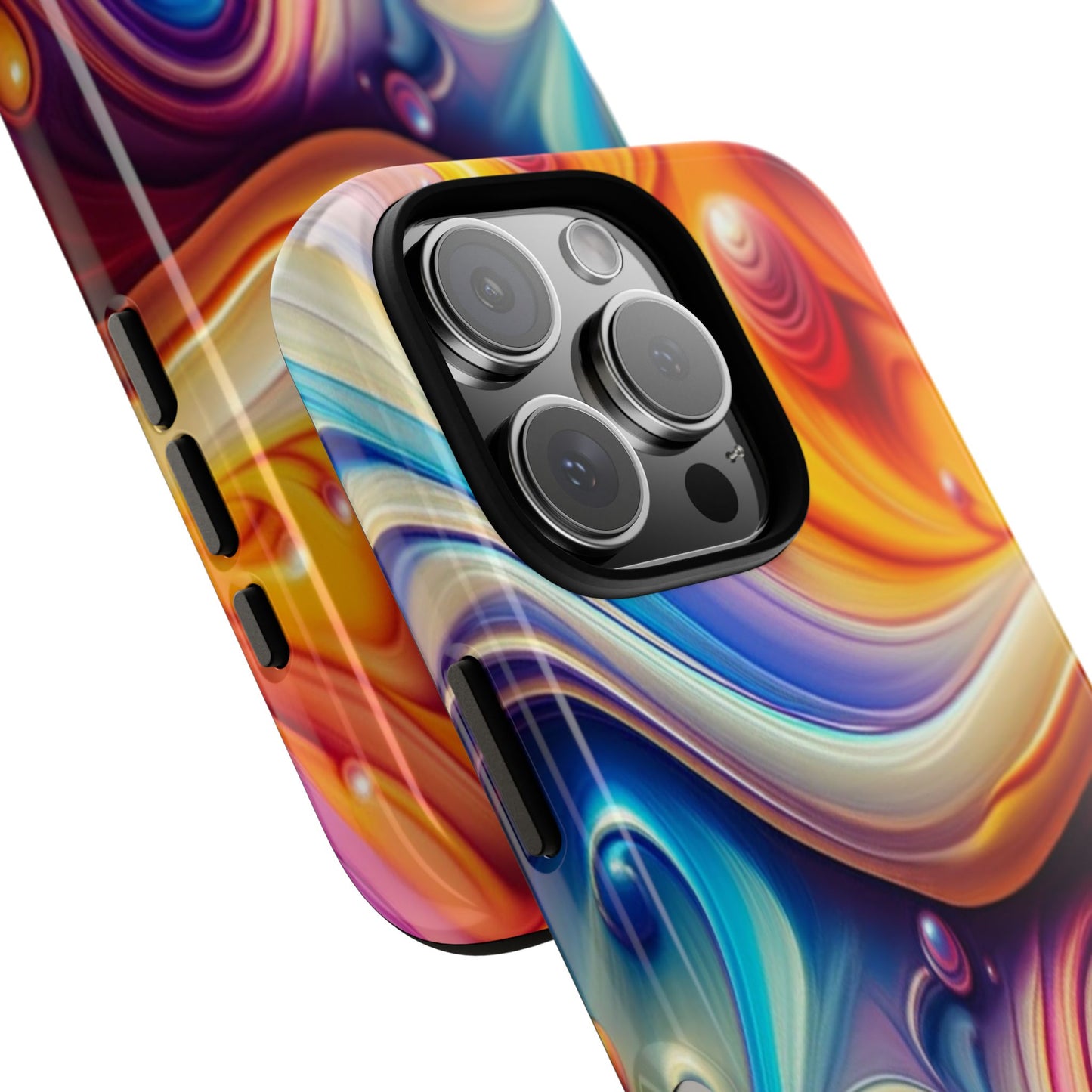 Copy of Modern Geometric Line Art Phone Case - Abstract Purple & White Tough Cover for iPhone 17, Samsung Galaxy & Google Pixel