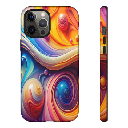 Copy of Modern Geometric Line Art Phone Case - Abstract Purple & White Tough Cover for iPhone 17, Samsung Galaxy & Google Pixel