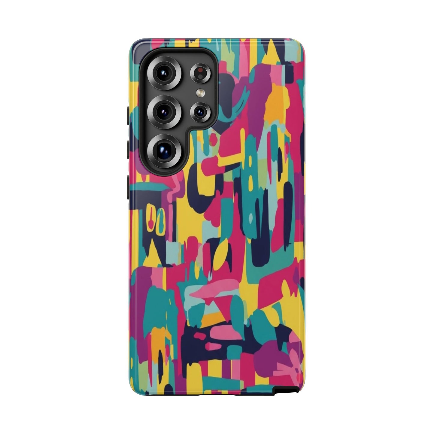 Copy of Modern Geometric Line Art Phone Case - Abstract Purple & White Tough Cover for iPhone 17, Samsung Galaxy & Google Pixel