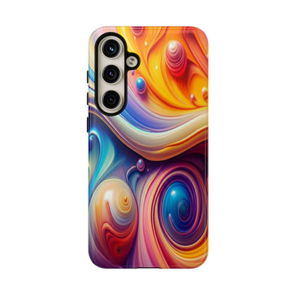 Copy of Modern Geometric Line Art Phone Case - Abstract Purple & White Tough Cover for iPhone 17, Samsung Galaxy & Google Pixel