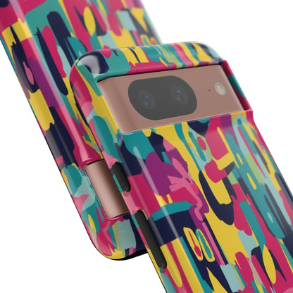 Copy of Modern Geometric Line Art Phone Case - Abstract Purple & White Tough Cover for iPhone 17, Samsung Galaxy & Google Pixel