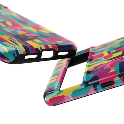 Copy of Modern Geometric Line Art Phone Case - Abstract Purple & White Tough Cover for iPhone 17, Samsung Galaxy & Google Pixel