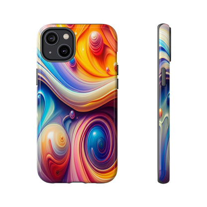 Copy of Modern Geometric Line Art Phone Case - Abstract Purple & White Tough Cover for iPhone 17, Samsung Galaxy & Google Pixel