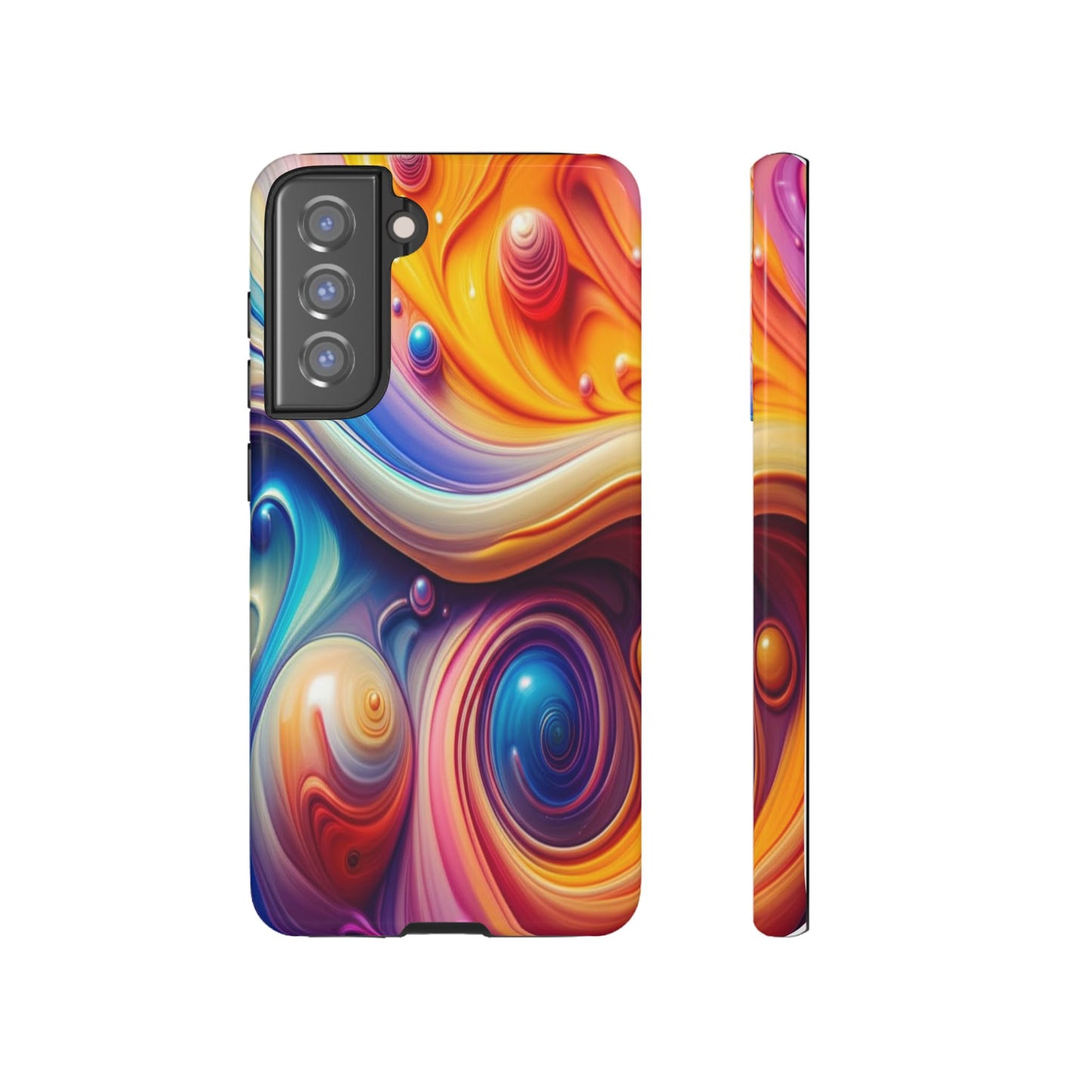 Copy of Modern Geometric Line Art Phone Case - Abstract Purple & White Tough Cover for iPhone 17, Samsung Galaxy & Google Pixel