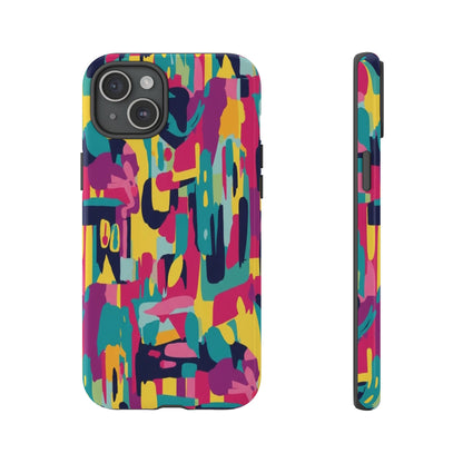 Copy of Modern Geometric Line Art Phone Case - Abstract Purple & White Tough Cover for iPhone 17, Samsung Galaxy & Google Pixel