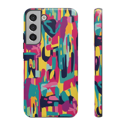 Copy of Modern Geometric Line Art Phone Case - Abstract Purple & White Tough Cover for iPhone 17, Samsung Galaxy & Google Pixel