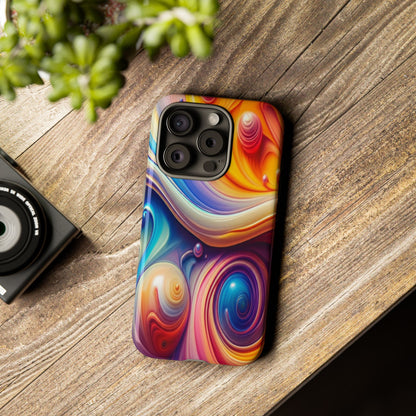 Copy of Modern Geometric Line Art Phone Case - Abstract Purple & White Tough Cover for iPhone 17, Samsung Galaxy & Google Pixel