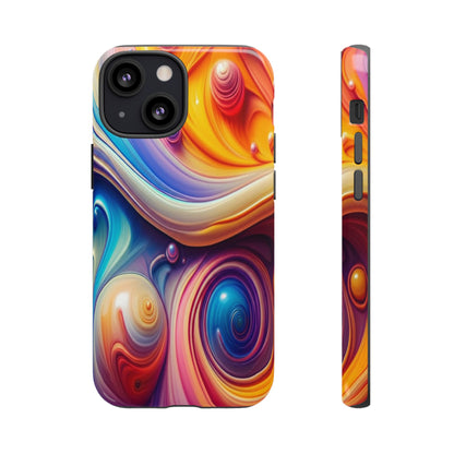 Copy of Modern Geometric Line Art Phone Case - Abstract Purple & White Tough Cover for iPhone 17, Samsung Galaxy & Google Pixel