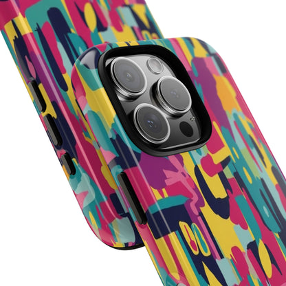 Copy of Modern Geometric Line Art Phone Case - Abstract Purple & White Tough Cover for iPhone 17, Samsung Galaxy & Google Pixel