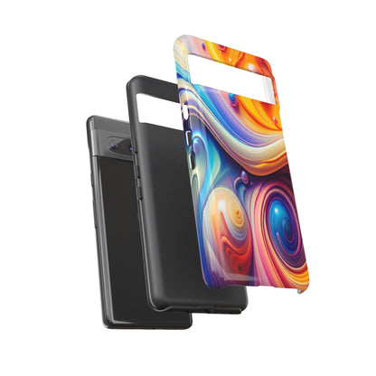 Copy of Modern Geometric Line Art Phone Case - Abstract Purple & White Tough Cover for iPhone 17, Samsung Galaxy & Google Pixel