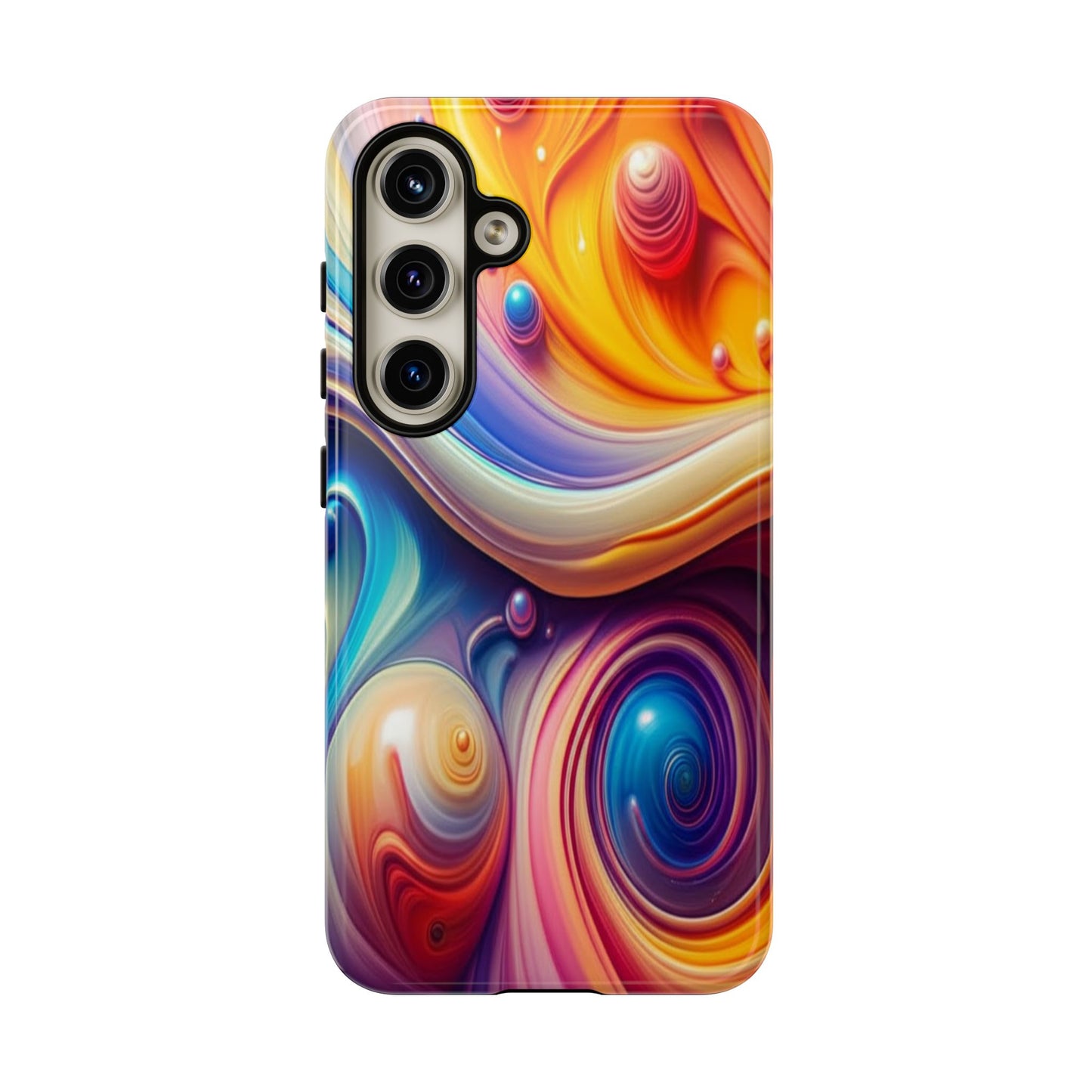 Copy of Modern Geometric Line Art Phone Case - Abstract Purple & White Tough Cover for iPhone 17, Samsung Galaxy & Google Pixel