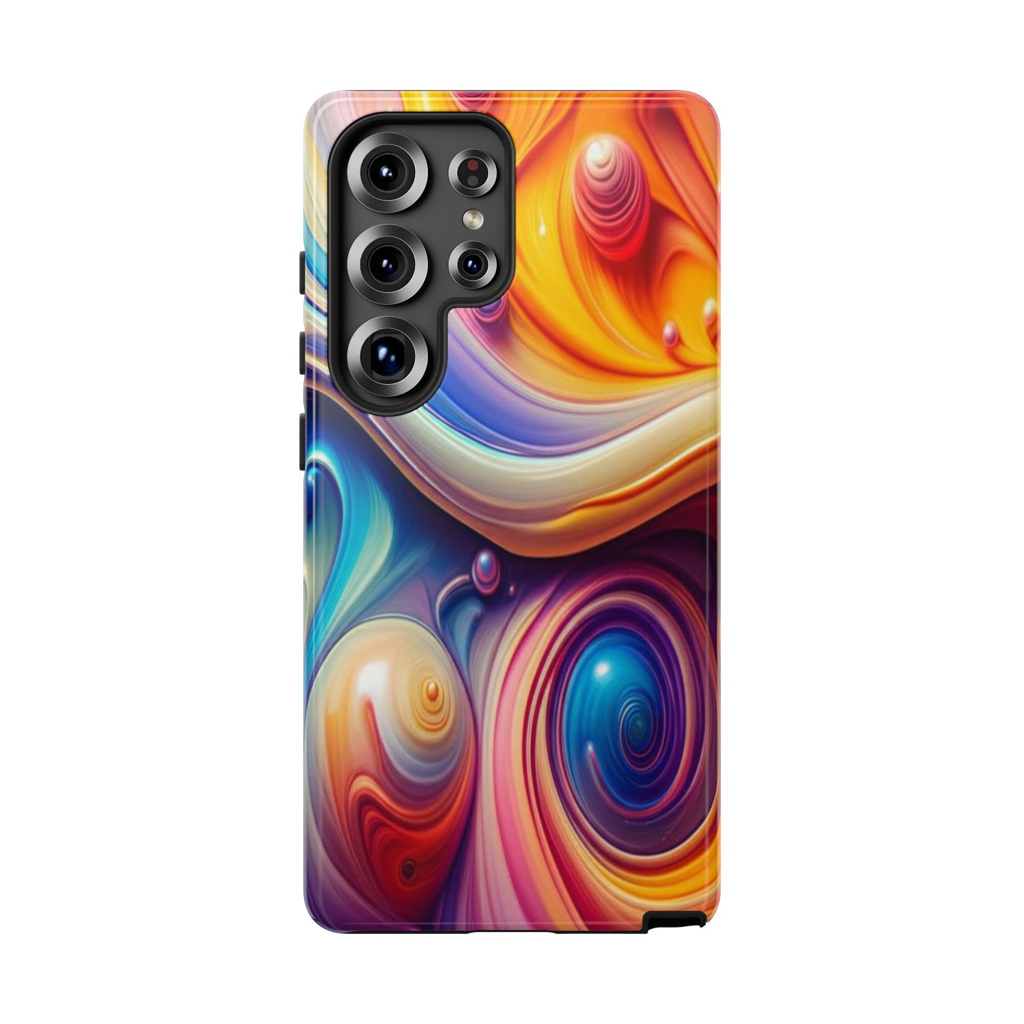 Copy of Modern Geometric Line Art Phone Case - Abstract Purple & White Tough Cover for iPhone 17, Samsung Galaxy & Google Pixel