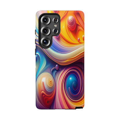 Copy of Modern Geometric Line Art Phone Case - Abstract Purple & White Tough Cover for iPhone 17, Samsung Galaxy & Google Pixel