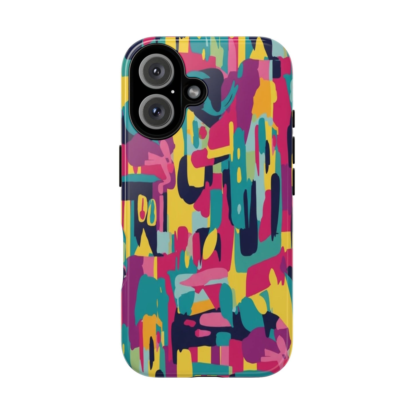 Copy of Modern Geometric Line Art Phone Case - Abstract Purple & White Tough Cover for iPhone 17, Samsung Galaxy & Google Pixel