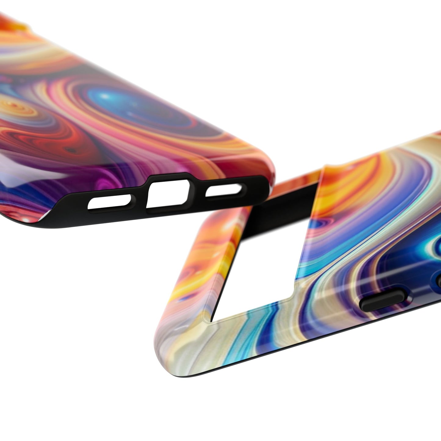 Copy of Modern Geometric Line Art Phone Case - Abstract Purple & White Tough Cover for iPhone 17, Samsung Galaxy & Google Pixel