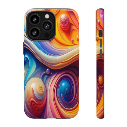 Copy of Modern Geometric Line Art Phone Case - Abstract Purple & White Tough Cover for iPhone 17, Samsung Galaxy & Google Pixel