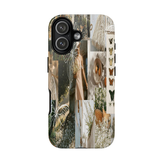 Boho Butterfly Cottagecore Phone Case - Vintage Nature Aesthetic Tough Cover for iPhone 17, Samsung Galaxy & Google Pixel