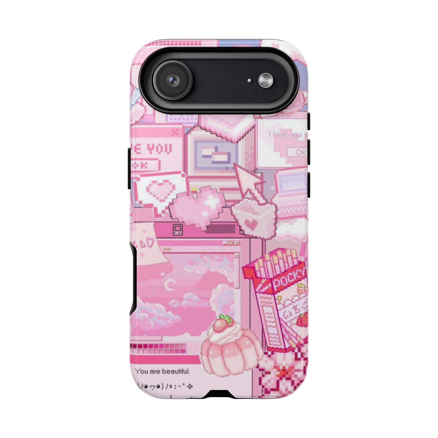 Pink Pixel Art Y2K aesthetic Tough Case iPhone 17 Air